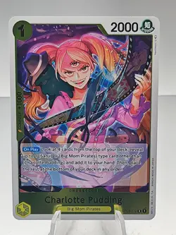 One Piece Card TCG Charlotte Pudding OP03-112 Pillars of Strength NM Rare Foil - Image 1
