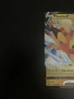 Pokemon TCG Pikachu V SWSH285 Black Star Promo Card Crown Zenith Near Mint - Image 3