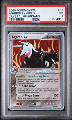 Pokemon Aggron EX 89/100 Holo Ultra Rare Card 2006 Crystal Guardians PSA 7 - Image 1
