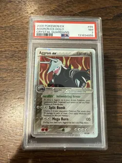Pokemon Aggron EX 89/100 Holo Ultra Rare Card 2006 Crystal Guardians PSA 7 - Image 3