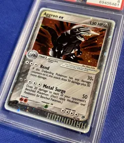 2003 Pokemon EX Sandstorm Aggron Holo Card 89/100 - PSA 6 - Image 2