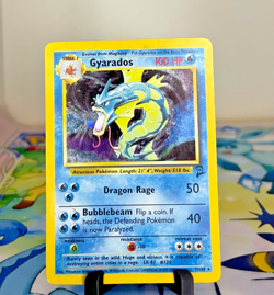 Pokemon Card Gyarados 7/130 Holo Base Set 2 Rare WOTC Vintage 1999 MP - Image 1