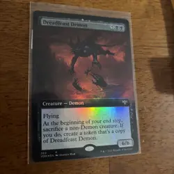 Dreadfeast Demon Innistrad Crimson Vow Borderless Foil Rare MTG Card 369 - Image 1