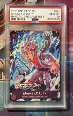 Monkey D Luffy P-041 Promo Bandai Card Game Fest - PSA 10 - Englisch One Piece - Image 1