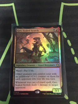 MTG Magic The Gathering Gev, Scaled Scorch Foil BLB Rare Commander - Image 1