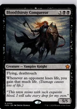 Bloodthirsty Conqueror Foundations Regular NM Mythic 0058 - Image 1