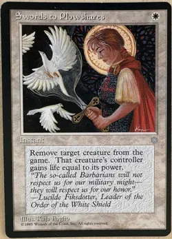Swords to Plowshares X1 Ice Age Mtg Magic the Gathering - Image 1