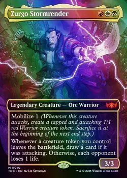 Zurgo Stormrender (Borderless) Commander: Tarkir: Dragonstorm NM MTG Foil - Image 1