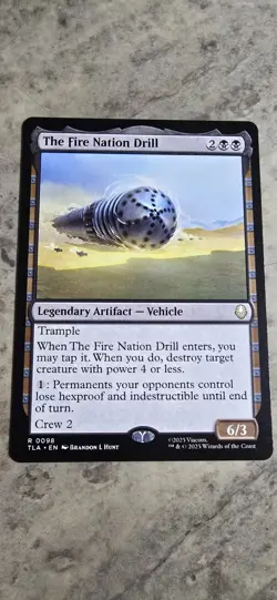 The Fire Nation Drill Rare Legendary Artifact Vehicle MTG NM - Image 1
