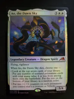 Ao, the Dawn Sky NM FOIL Kamigawa: Neon Dynasty MTG FREE SHIPPING - Image 1