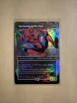 MTG Spectacular Spider-Man SPM 0014 R NM Borderless FOIL - Image 2