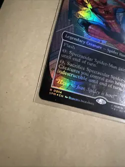 MTG Spectacular Spider-Man SPM 0014 R NM Borderless FOIL - Image 3