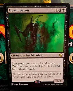 magic the gathering - Death Baron - Creature - Zombie Wizard - Rare - Black - Image 1