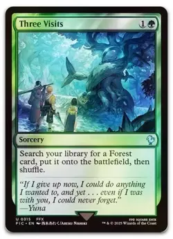 Three Visits (Surge Foil) #315 (NM) Final Fantasy FIC Magic MTG - Image 1