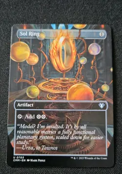 MTG - Sol Ring (Borderless) - Commander Masters - NM Uncommon #703 Non Foil - Image 1