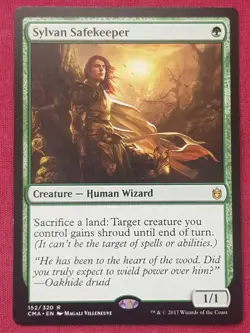 Magic The Gathering COMMANDER ANTHOLOGY CMA SYLVAN SAFEKEEPER green card MTG - Image 1
