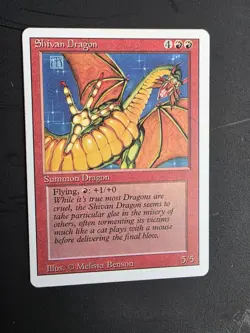 MTG Magic the Gathering Shivan Dragon Revised Edition - Image 1