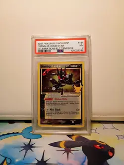 Greninja Gold Star Celebrations Promo 2021 Pokemon PSA 7 #144 Hyper Swirl - Image 1
