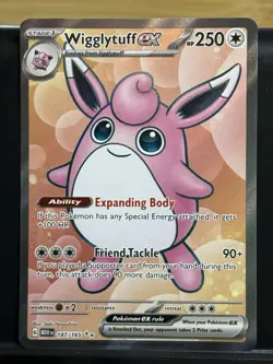 Pokemon TCG Wigglytuff EX 187/165 Scarlet and Violet 151 Full Art Ultra Rare - Image 1