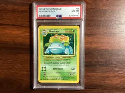 1999 WOTC Pokemon Game Venusaur Holo Base Set Card 15/102 PSA 8 NM-MT - Image 1