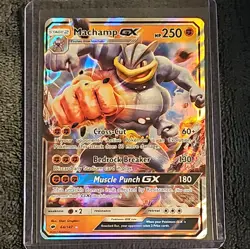 Pokemon TCG: Machamp GX (64/147) Full Art Holo - Sun & Moon Burning Shadows -NM - Image 1