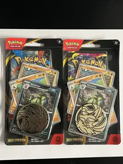 Set Of 2 Pokemon Mega Evolution Premium Checklane Blisters - New - Image 1