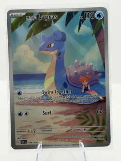 Misty's Lapras 194/182 Illustration Rare SV10: Destined Rivals Pokemon TCG NM - Image 1