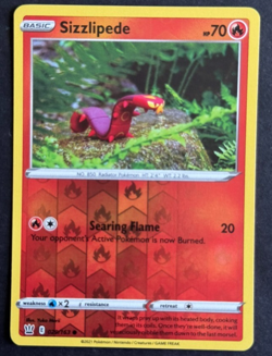 Pokemon Sword & Shield Battle Styles Sizzlipede Reverse Holo 29/163 Pack Fresh - Image 1