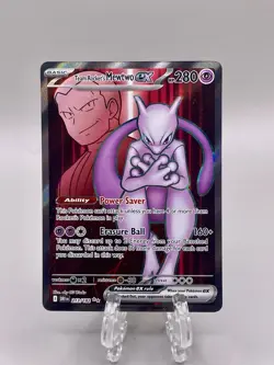 Team Rockets Mewtwo ex 213/182 Full Art Destined Rivals Pokemon TCG English 10 - Image 1