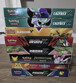 LOT OF 8 Sealed Pokemon TCG Boxes NEW Sylveon Pikachu Alakazam Calyrex Virizion - Image 5