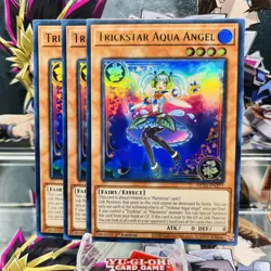 3x Yugioh Playset Trickstar Aqua Angel MP25-EN277 Ultra Rare 1st Ed Near Mint - Image 1