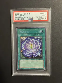 PSA 9 MINT Rose Bud PP02-EN011 Secret Rare Variant!! Very Rare!! LOW POP! - Image 1