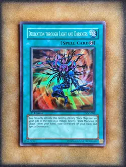 Yugioh Dedication through Light and Darkness IOC-095 Super Rare 1st Ed MP - Image 1