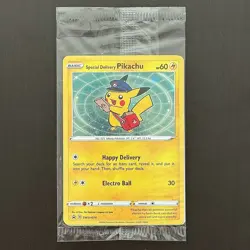 Special Delivery Pikachu SWSH074 Holo Promo Card SEALED WITH SWIRL - Image 1