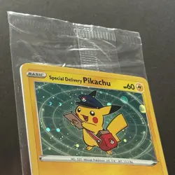 Special Delivery Pikachu SWSH074 Holo Promo Card SEALED WITH SWIRL - Image 3