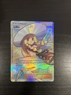 Lillie 147/149 Full Art Trainer Ultra Rare Pokemon Card TCG Sun and Moon Base NM - Image 1