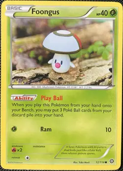 Foongus 12/114 XY-Steam Siege Regular - Pokemon Card - Image 1