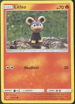 Litleo 18/131 Sm-Forbidden Light Regular - Pokemon Card - Image 1