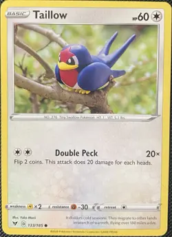 Taillow 133/185 Swsh04: Vivid Voltage Regular - Pokemon Card - Image 1