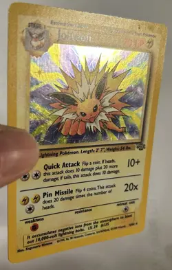 1999 Non-Holo Pokemon Jolteon 20/64 Jungle Rare Pokemon Card LP - Image 2