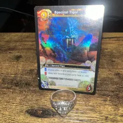 SPECTRAL TIGER Loot Card World of Warcraft - WoW TCG LOOT - the code was USED! - Image 1
