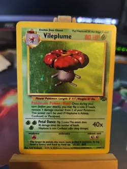 Pokemon TCG Vileplume Jungle Holo Card 15/64 Unlimited Rare, LP Condition - Image 1