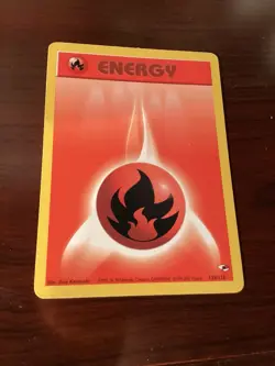 Fire Energy 128/132 Unlimited Gym Challenge Pokemon Card WOTC LP - Image 1