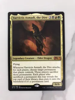 Vaevictis Asmadi the Dire MTG Magic the Gathering Card NM Near Mint Core Set M19 - Image 1