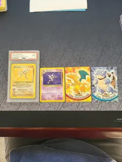 Pokemon: Hitmonlee #13 / Haunter #46 / Charizard #06 / Blastoise #09 (4 Cards) - Image 1