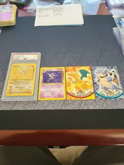 Pokemon: Hitmonlee #13 / Haunter #46 / Charizard #06 / Blastoise #09 (4 Cards) - Image 3