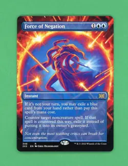 Magic The Gathering MTG Force Of Negation Borderless (Double Masters) 346 - Image 1