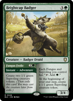 Brightcap Badger #28 | Near Mint | BLC Bloomburrow Commander Magic MTG - Image 1