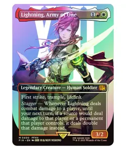 Lightning, Army of One (0400) (Borderless) Final Fantasy Foil - Image 1