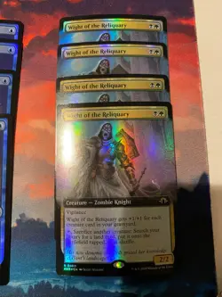 MTG Modern Horizons 3 Wight of the Reliquary Extended Art Foil x 4 - Image 1